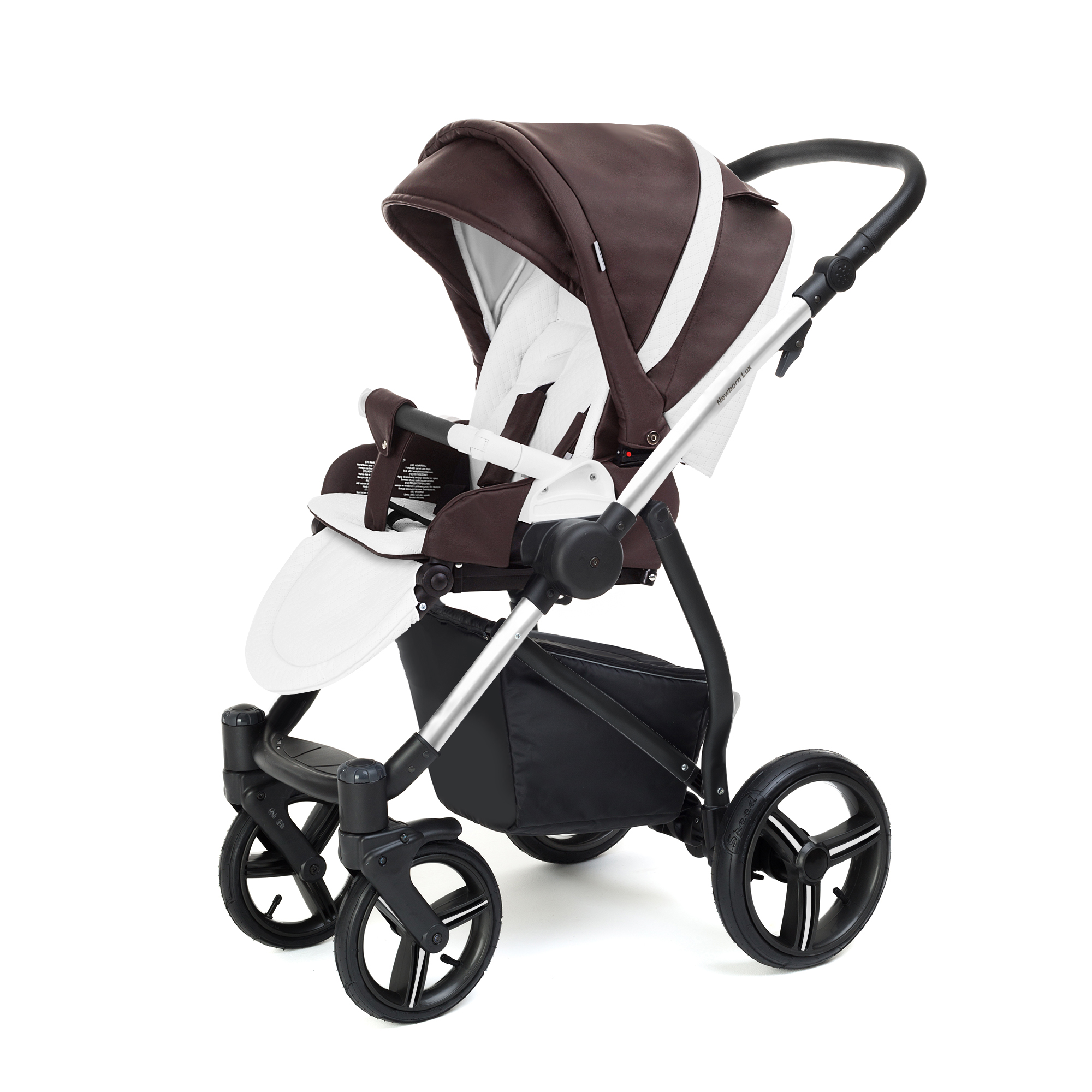 Прогулочная коляска Esspero Grand Newborn Lux (шасси Chrome) Nappa Brown