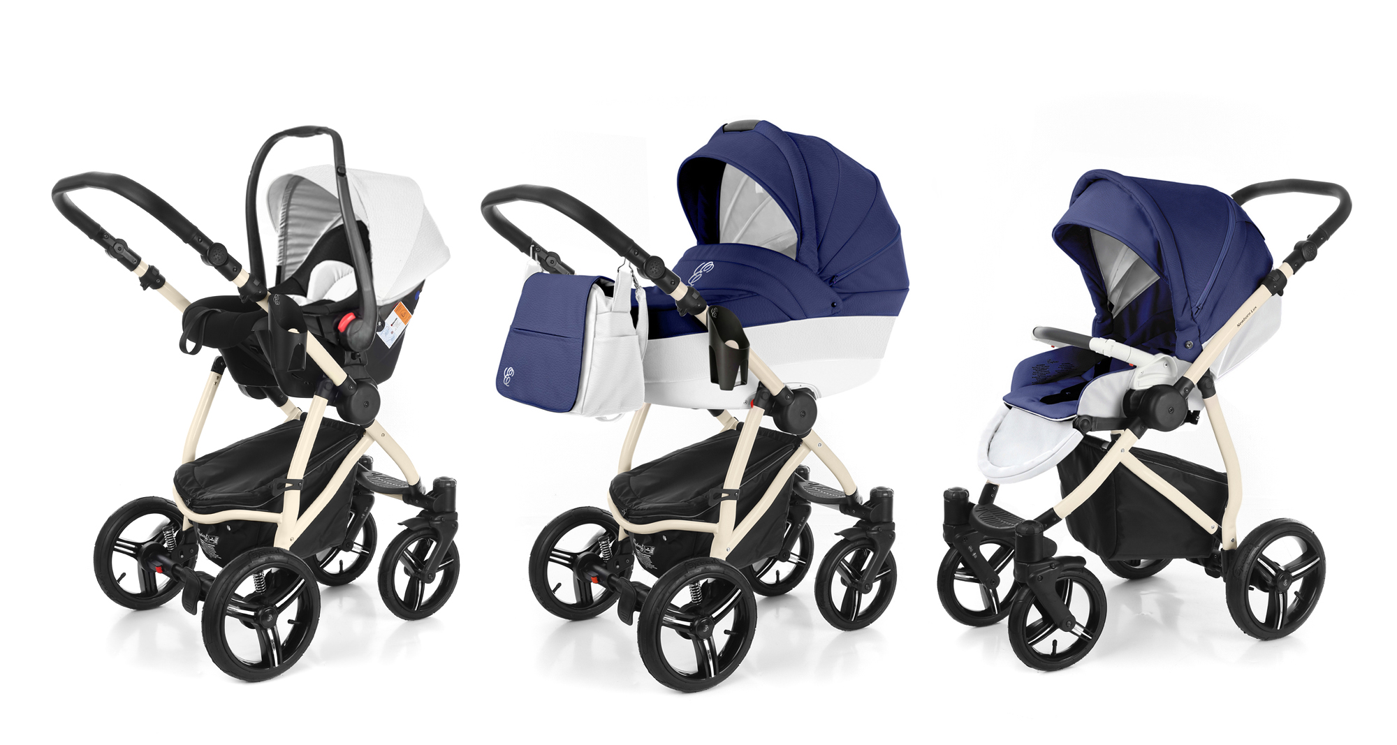Коляска 3 в 1 Esspero Grand Newborn Lux (шасси Beige) Mar leatherette