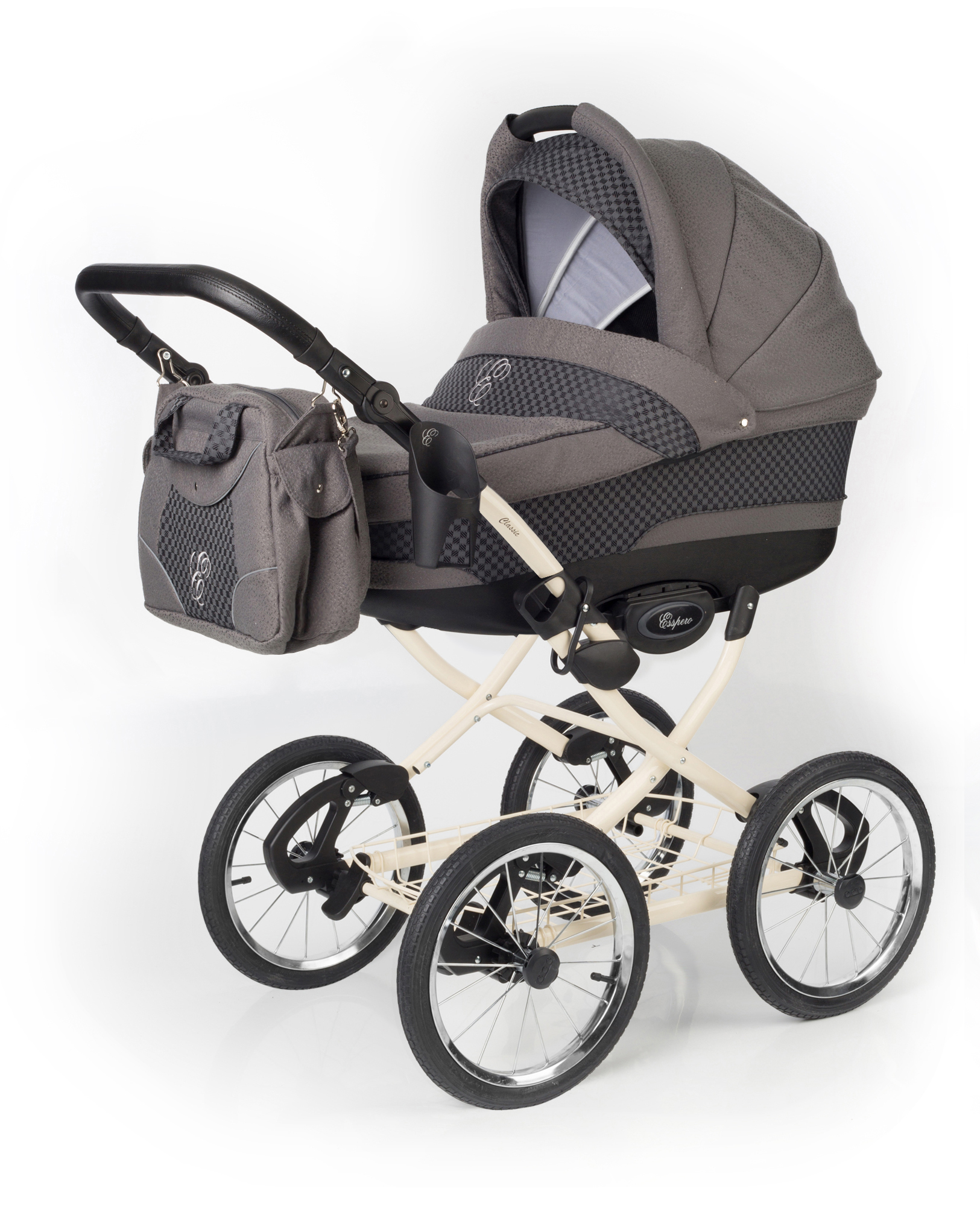 Коляска для новорожденных Esspero Classic (шасси Beige) Carbon
