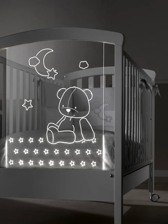 Кровать Erbesi Stella Light LED Белый/Серый