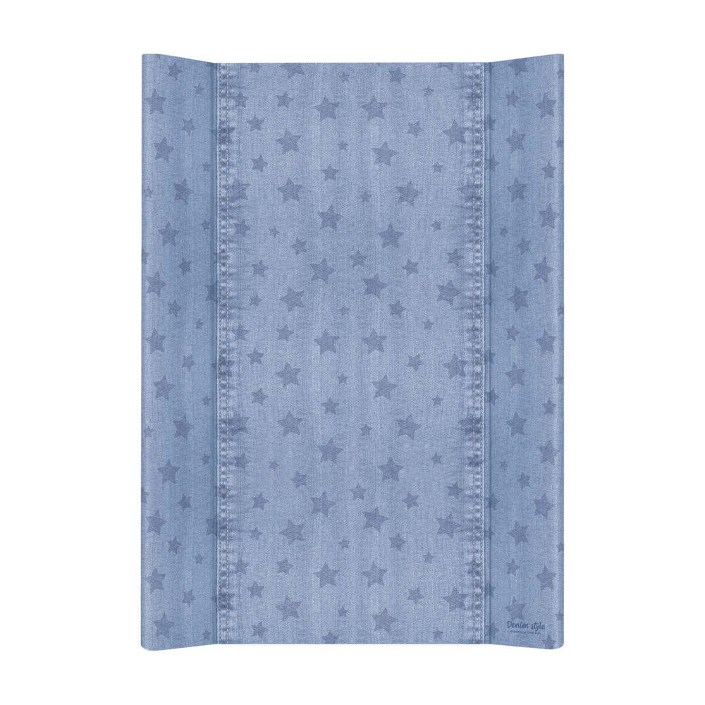 Пеленальный матрасик 70 см Ceba Baby Denim Style мягкий без изголовья W-102 Stars blue W-102-119-587