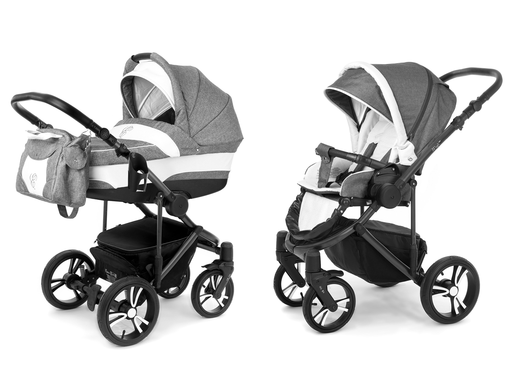 Коляска 2 в 1 Esspero Magic Pro (шасси Graphite) Denim