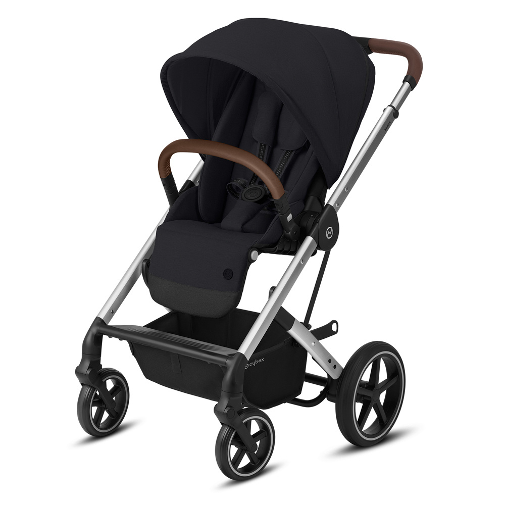 Прогулочная коляска Cybex Balios S Lux Deep Black с дождевиком