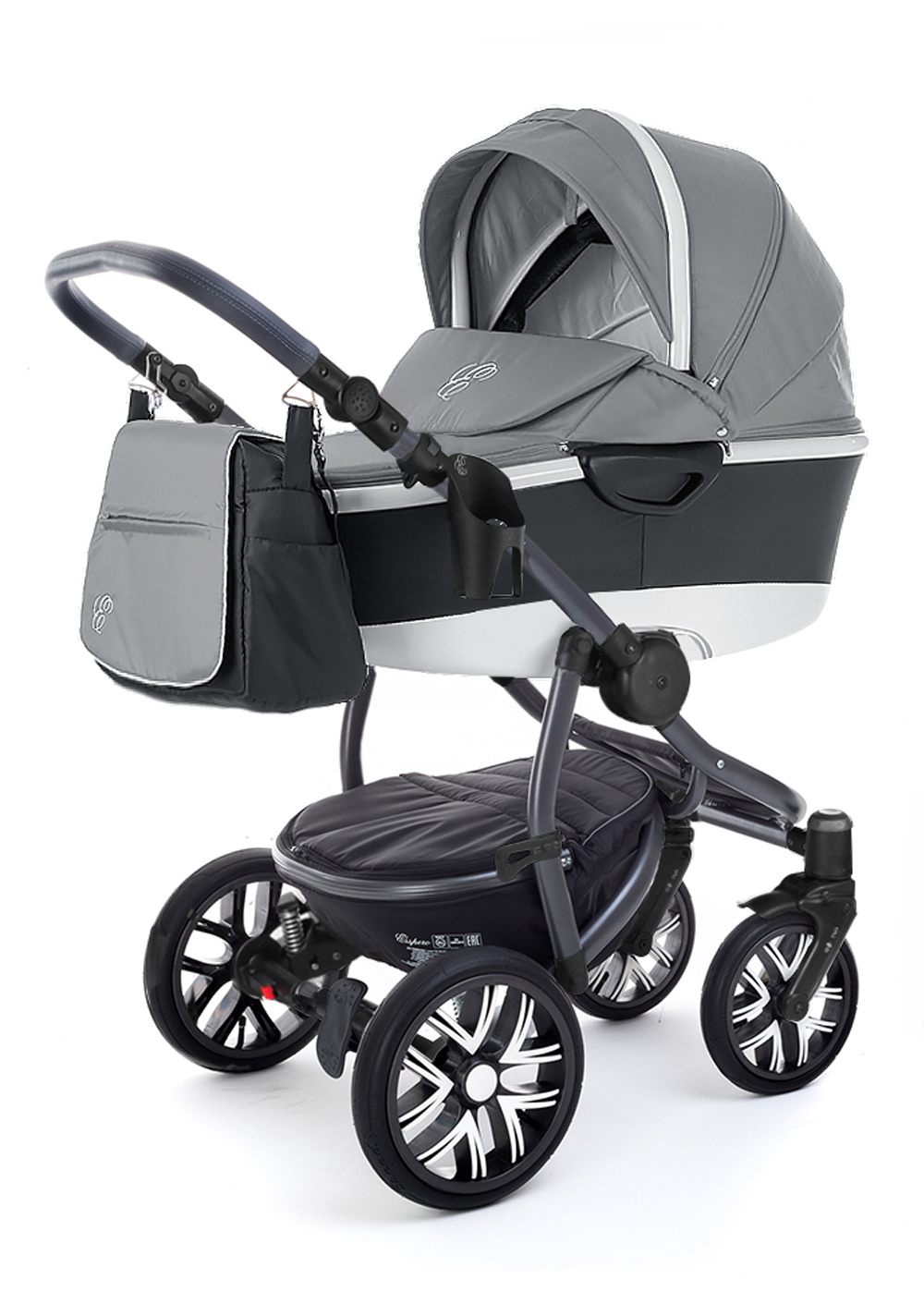 Коляска для новорожденных Esspero Discovery Alu (шасси Graphite) Grey
