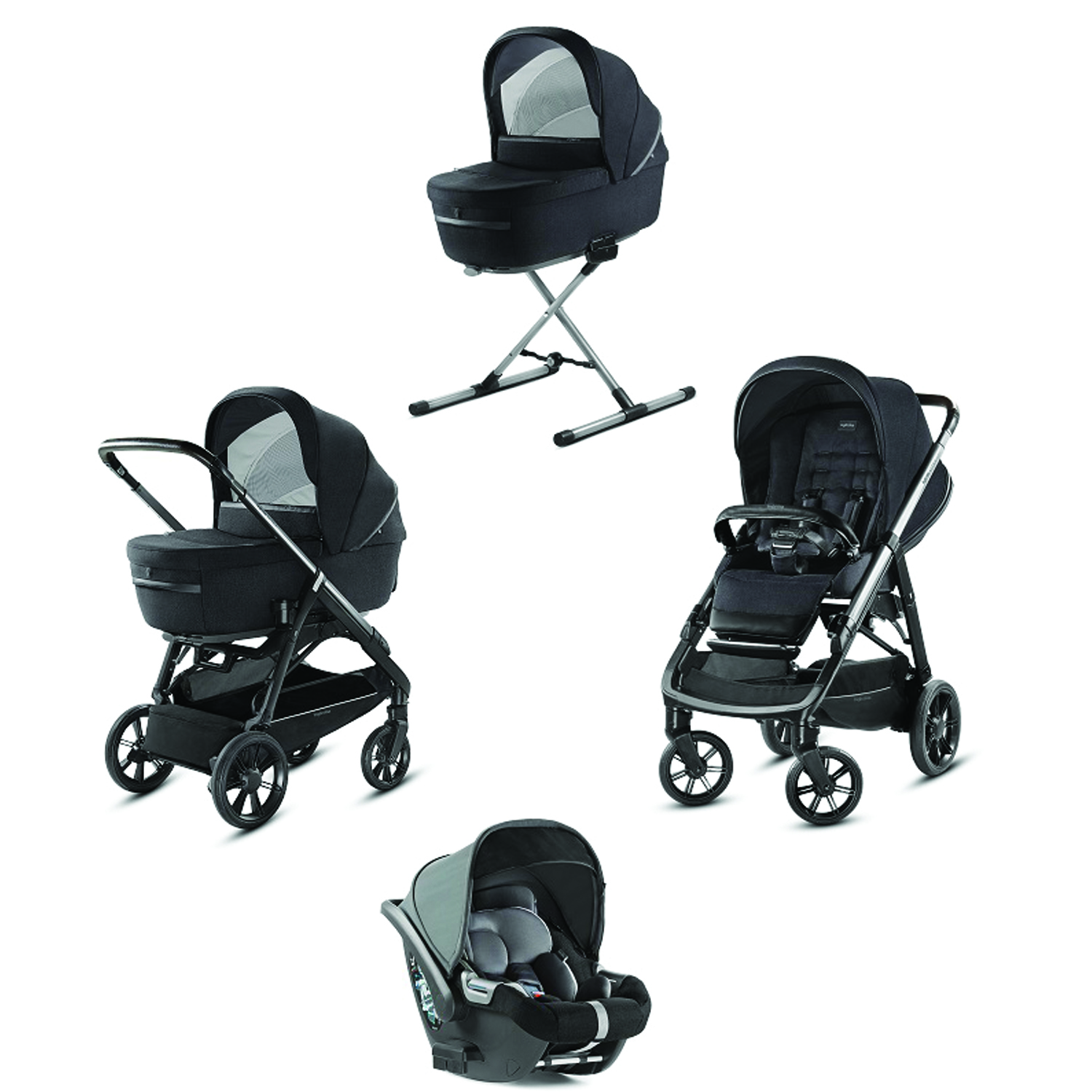 Коляска 3 в 1 Inglesina Aptica System Quattro Mystik Black/Iridium