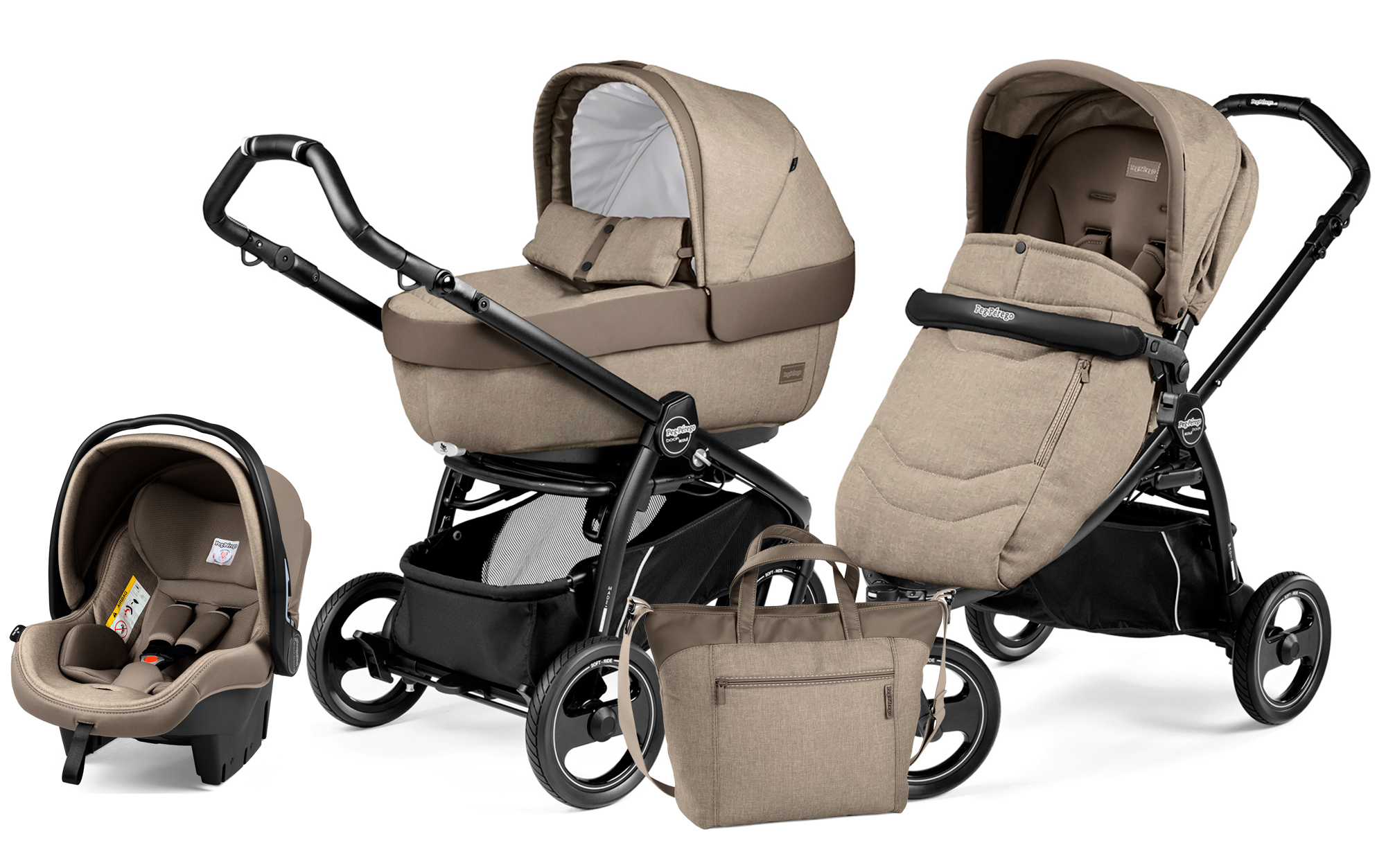 Коляска 3 в 1 Peg Perego Book Scout Elite Set Modular Cream