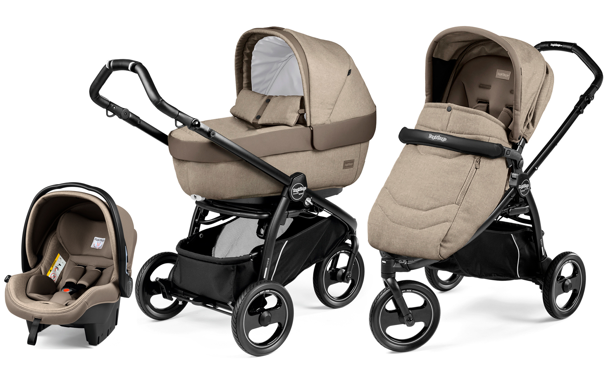 Коляска 3 в 1 Peg Perego Book Scout Elite Modular System Cream