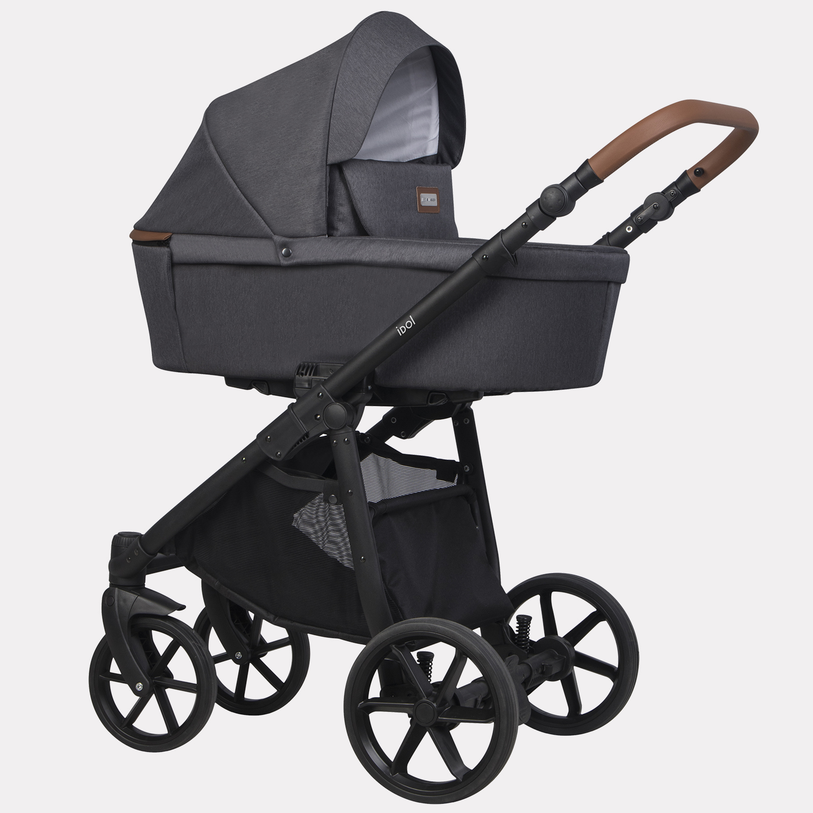 Коляска 2 в 1 RIKO BASIC IDOL 04 Anthracite (графит)
