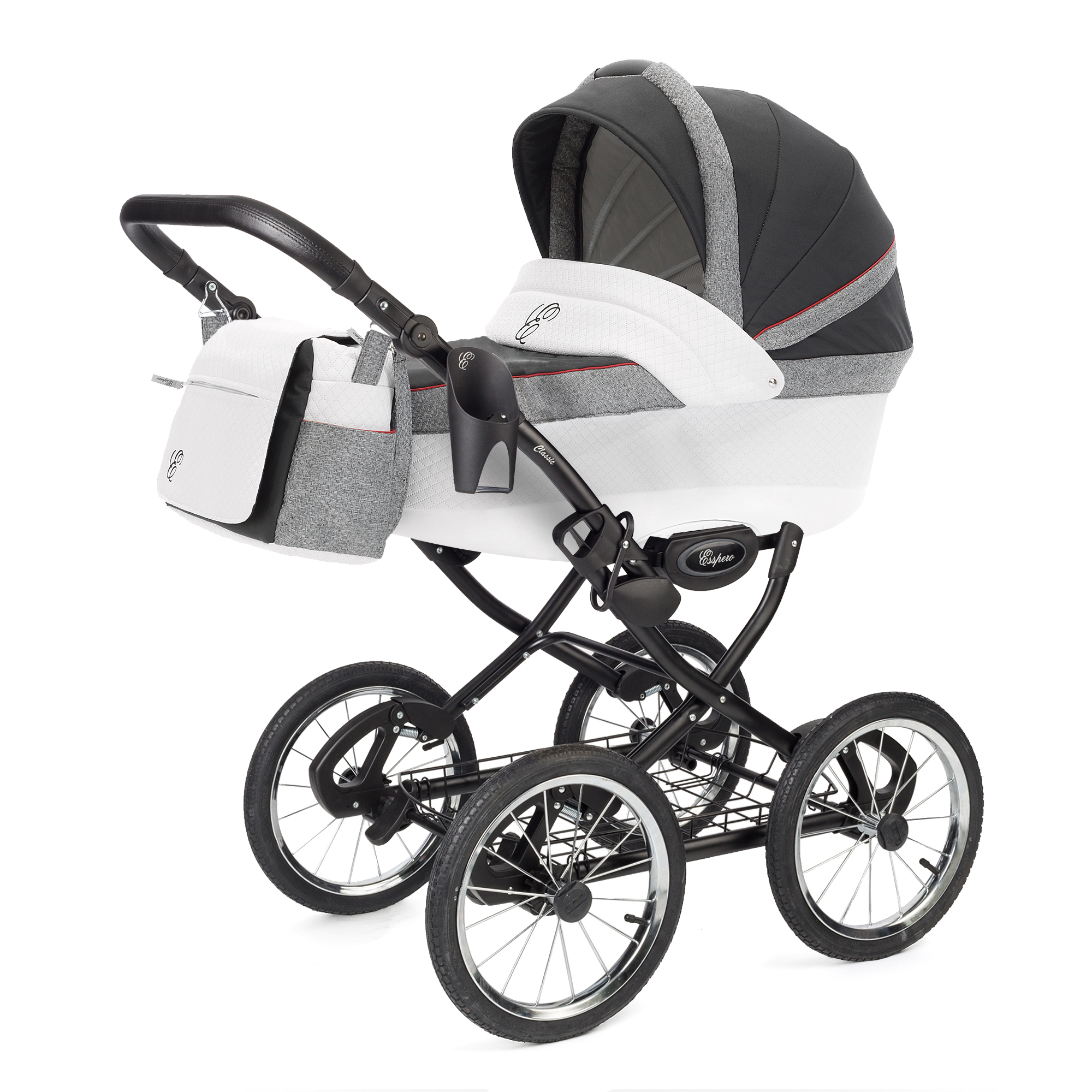 Коляска для новорожденных Esspero Grand Classic (шасси Black) Royal Grey