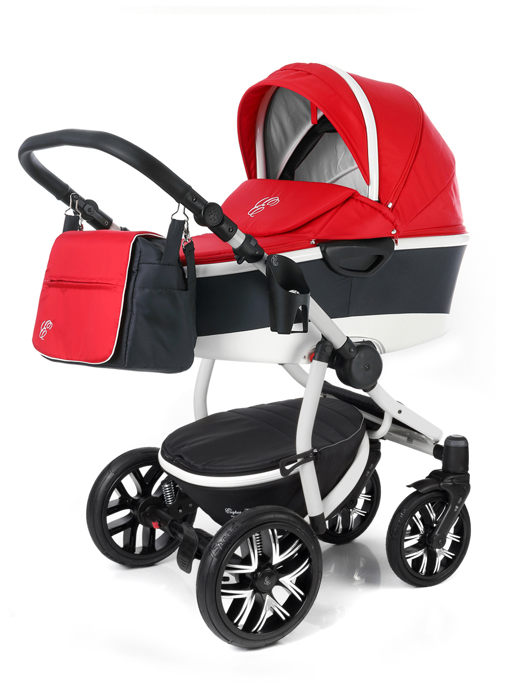 Коляска для новорожденных Esspero Discovery Alu (шасси Grey) Red