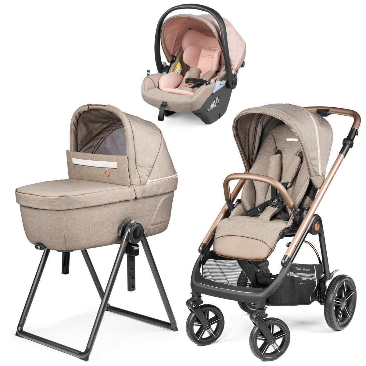 Коляска 3 в 1 Peg Perego Veloce TC Belvedere Lounge Mon Amour New