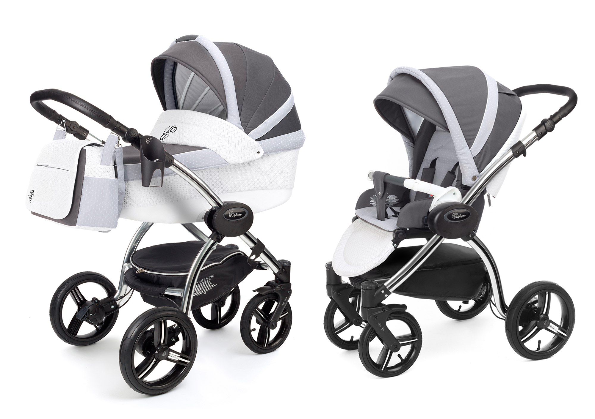 Коляска 2 в 1 Esspero Grand I-Nova (шасси Chrome) Royal Silver