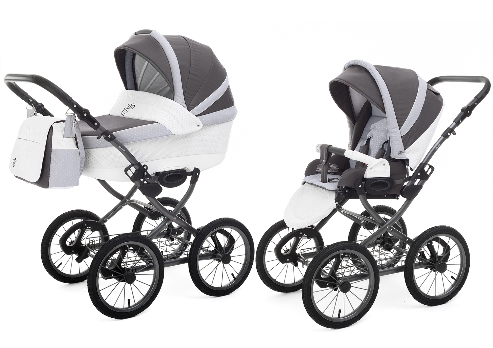 Коляска 2 в 1 Esspero Classic Alu (шасси Grey) Royal Silver