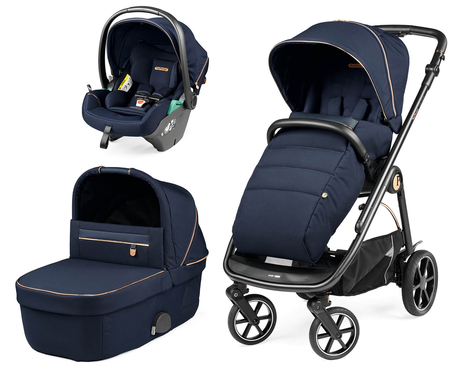 Коляска 3 в 1 Peg Perego Veloce Lounge Modular Special Edition Blue Shine