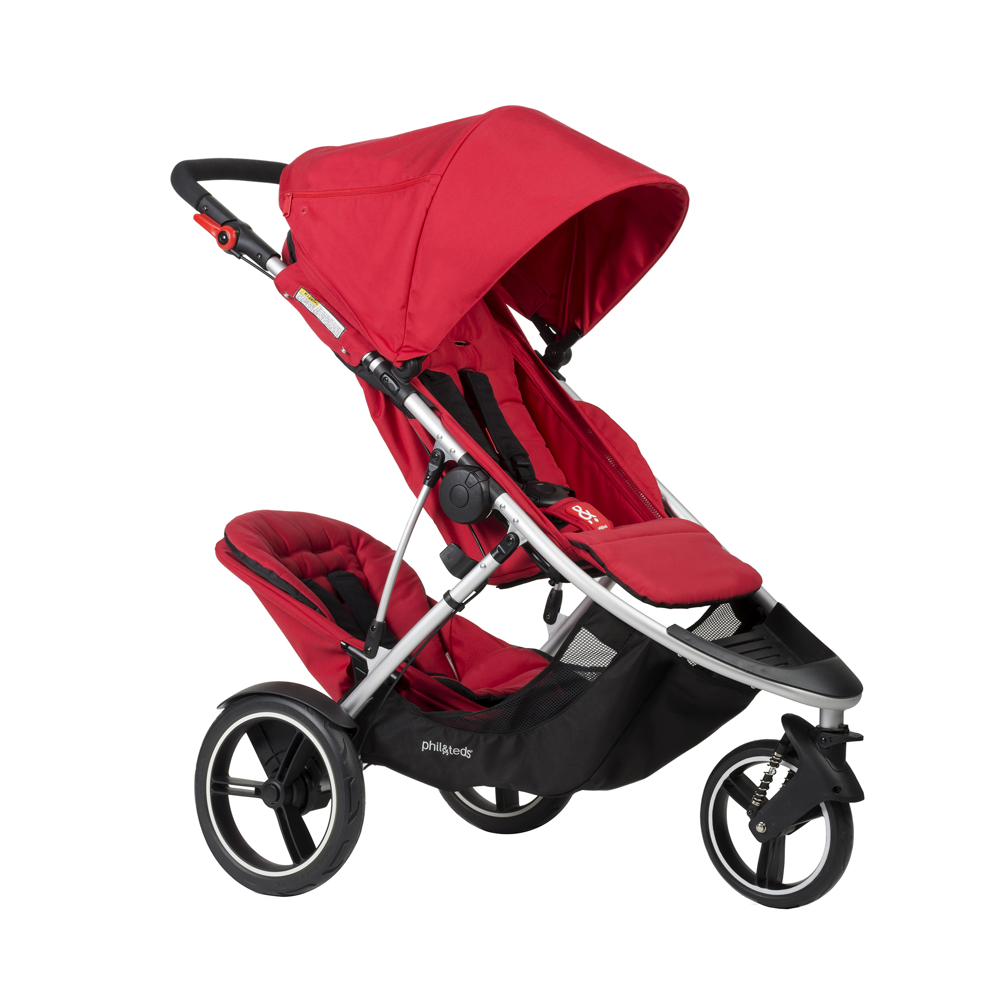 Коляска для двойни Phil & Teds Dash Red