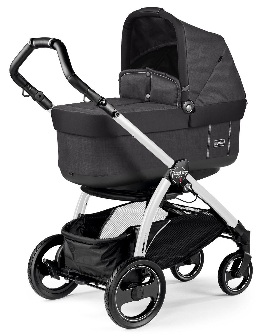 Коляска для новорожденных Peg Perego Book S Pop-Up (шасси White/Black) Team Onyx