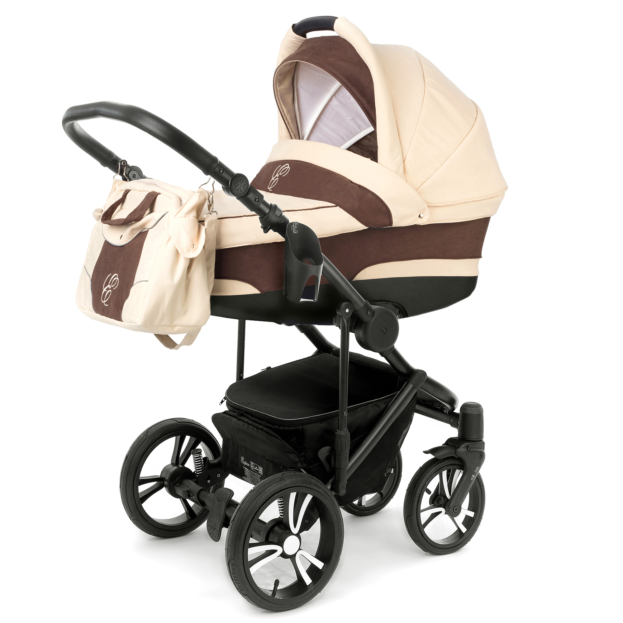 Коляска для новорожденных Esspero Magic Pro (шасси Black) Beige Brown