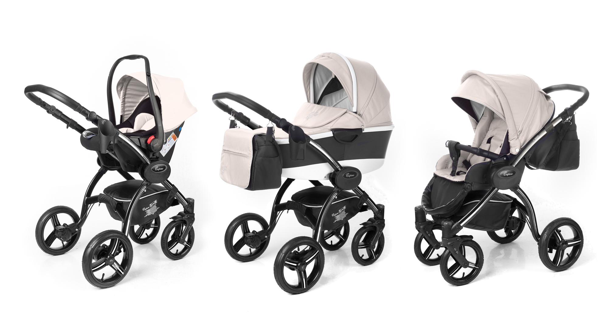Коляска 3 в 1 Esspero I-Nova Alu (шасси Black) Beige