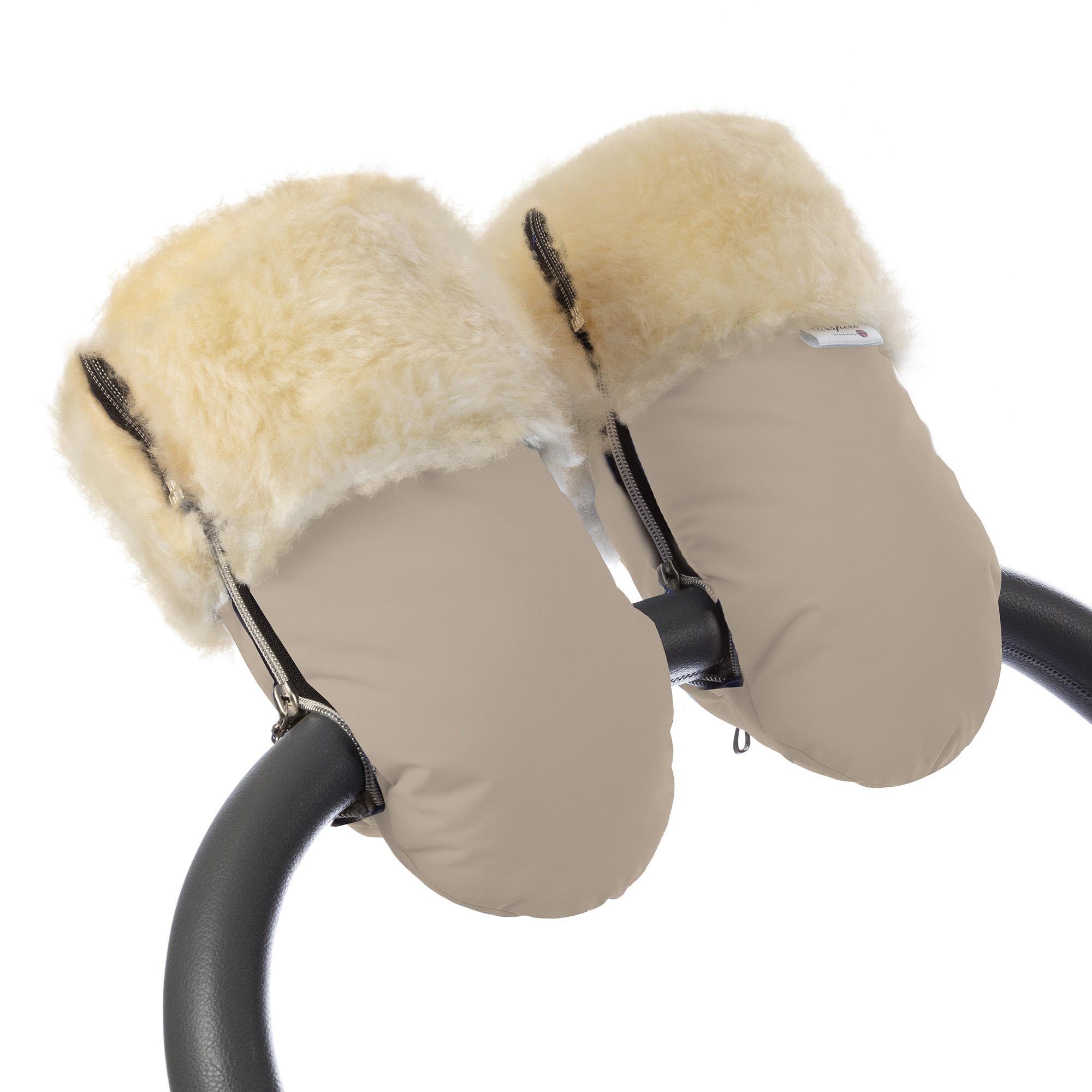 Муфта-рукавички для коляски Esspero Double (Натуральная шерсть) Beige