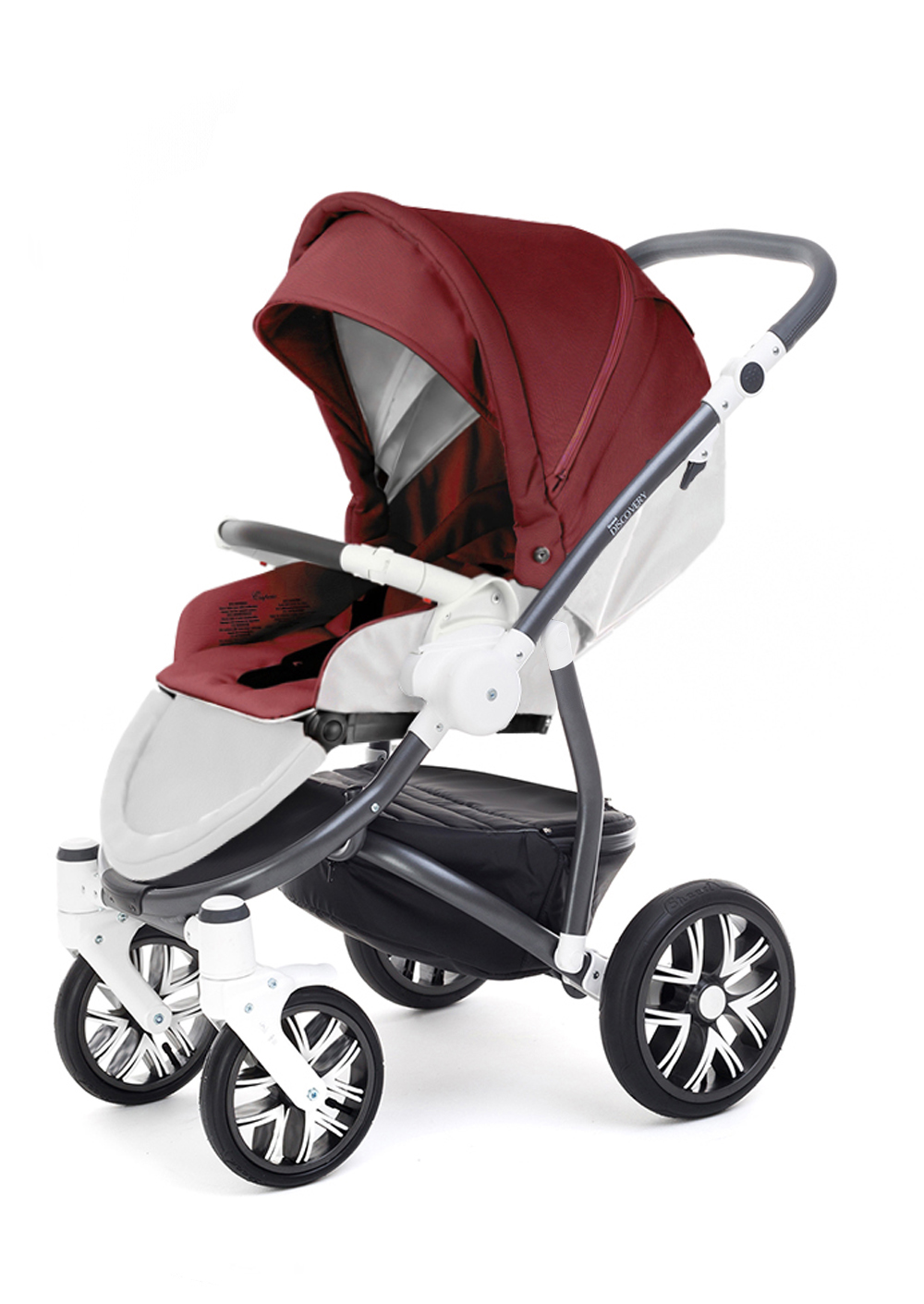Прогулочная коляска Esspero Grand Discovery (шасси Graphite White) Cherry leatherette