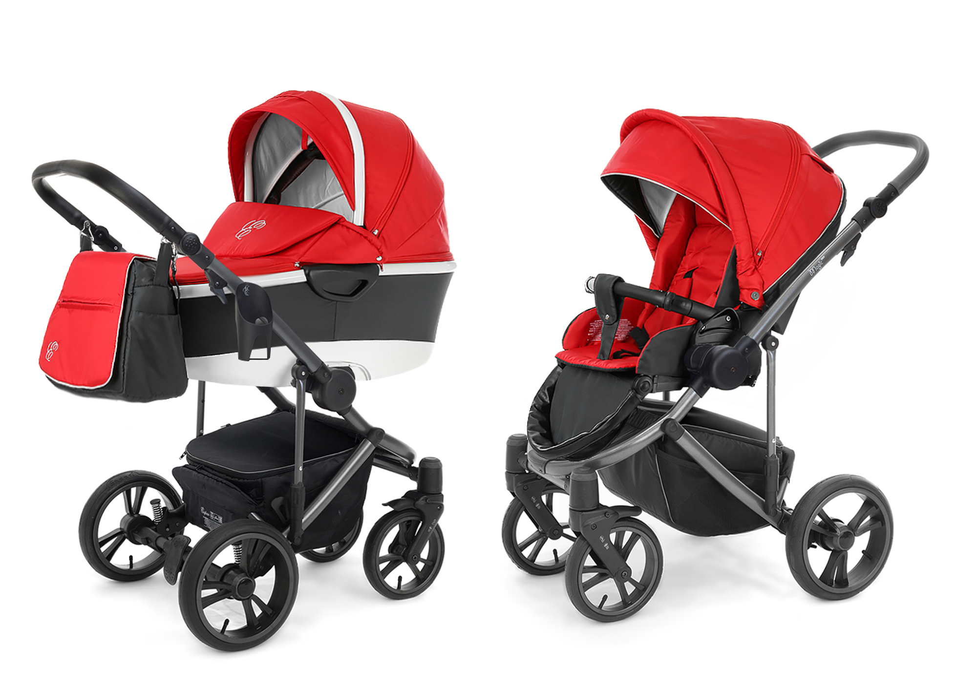 Коляска 2 в 1 Esspero Magic Pro Alu (шасси Graphite) Red