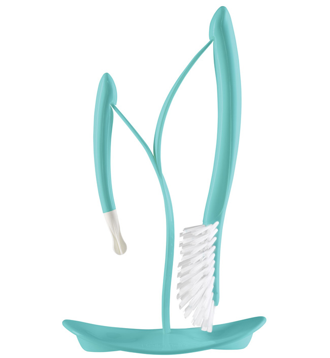 Щетки для мытья бутылочек AngelCare Bottles brushes and drying stand мятный