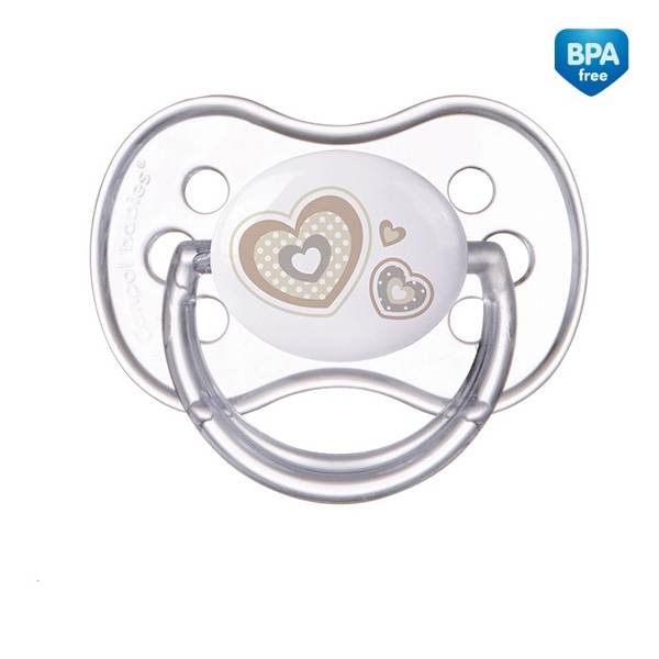 Пустышка Canpol Newborn baby симметричная, силикон, 0-6 мес., арт. 22/580 белый