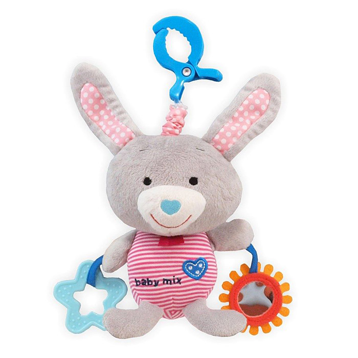 Игрушка-подвеска Baby Mix Кролик Серый