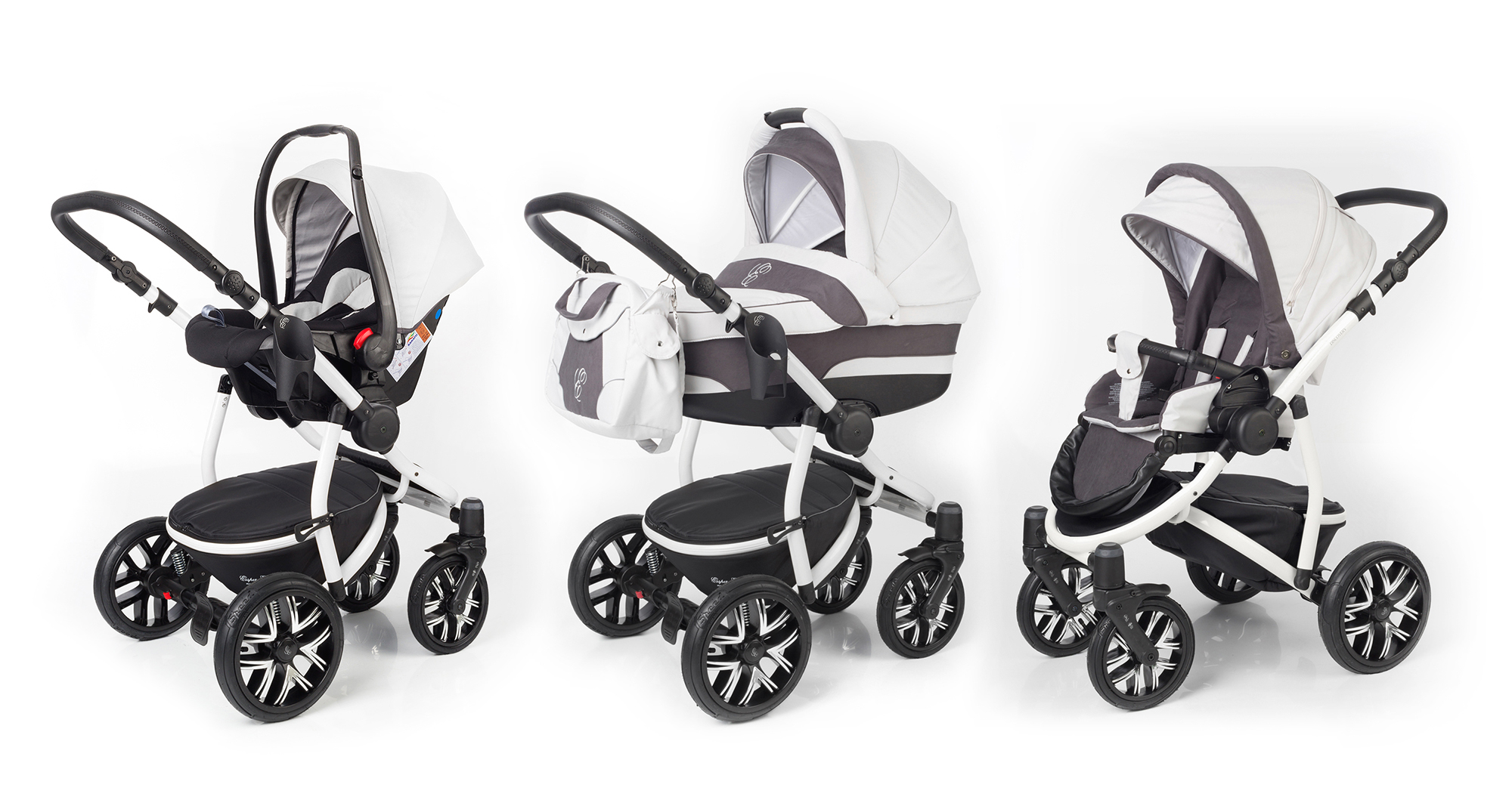 Коляска 3 в 1 Esspero Discovery (шасси White) Grey
