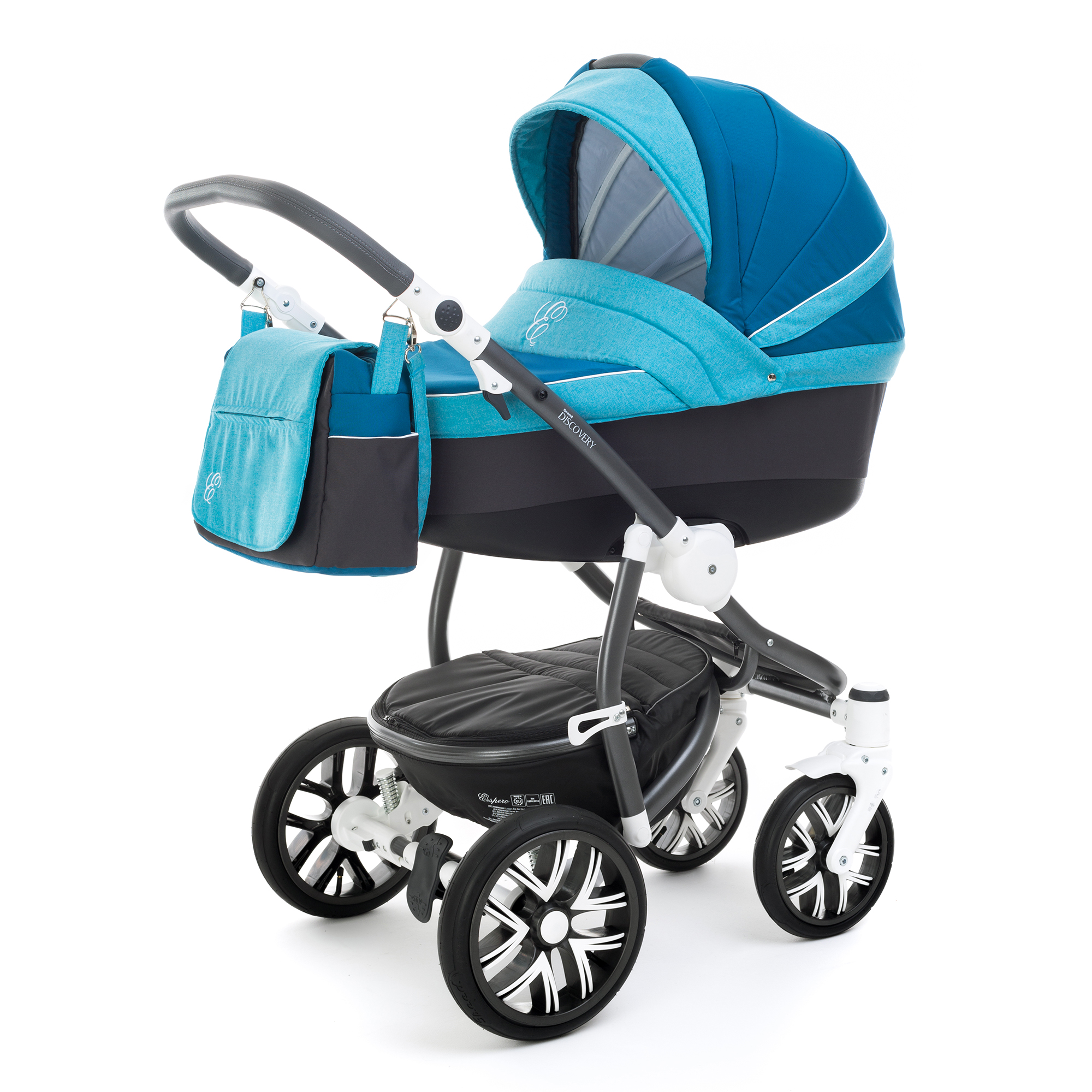 Коляска для новорожденных Esspero Grand Discovery (шасси Graphite White) Breeze