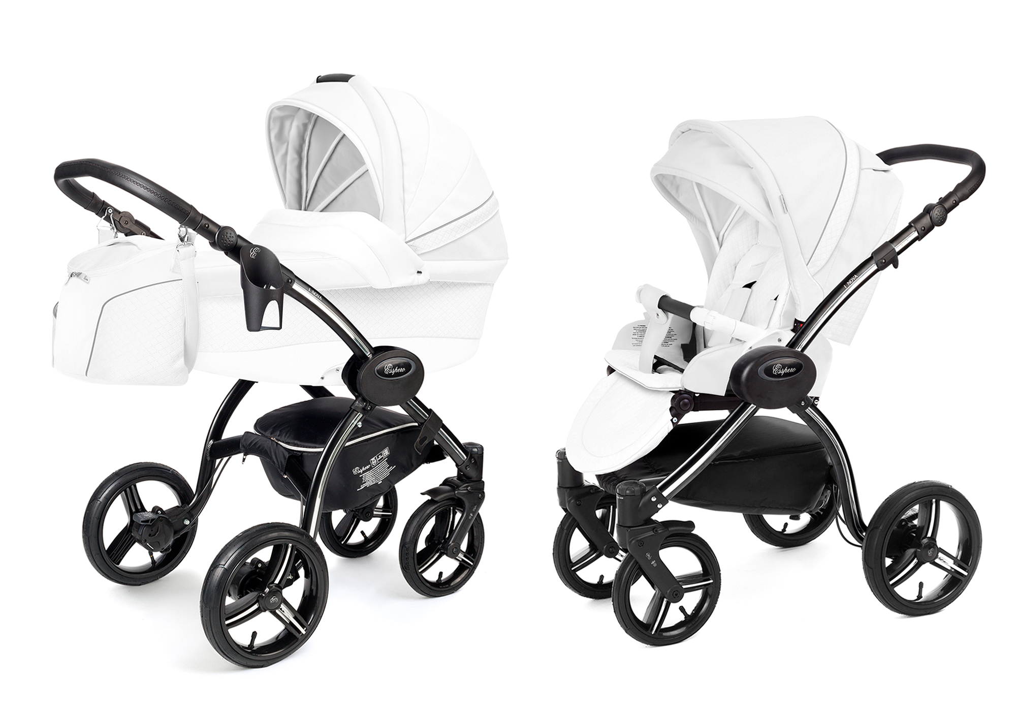 Коляска 2 в 1 Esspero Grand I-Nova (шасси Black) Nappa White