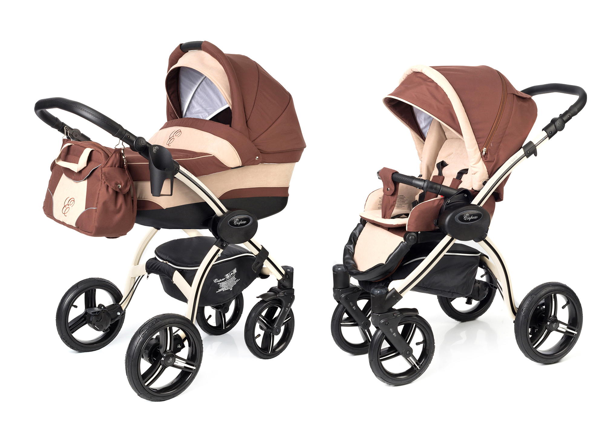 Коляска 2 в 1 Esspero I-Nova (шасси Beige) Brown Beige