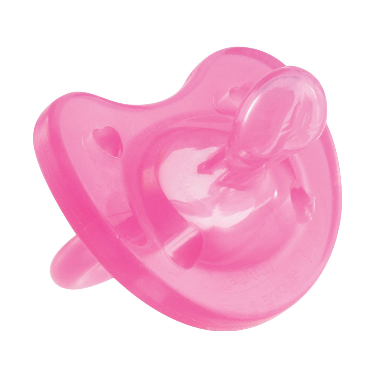 Пустышка Chicco Physio Soft, 1 шт., 12 мес.+, силикон розовая, 310410152