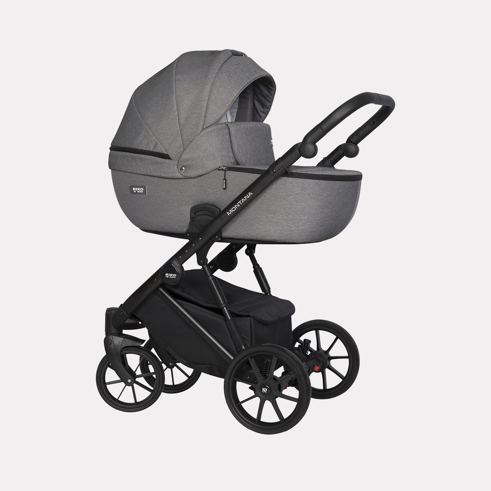 Коляска 3 в 1 RIKO BASIC MONTANA 04 графит