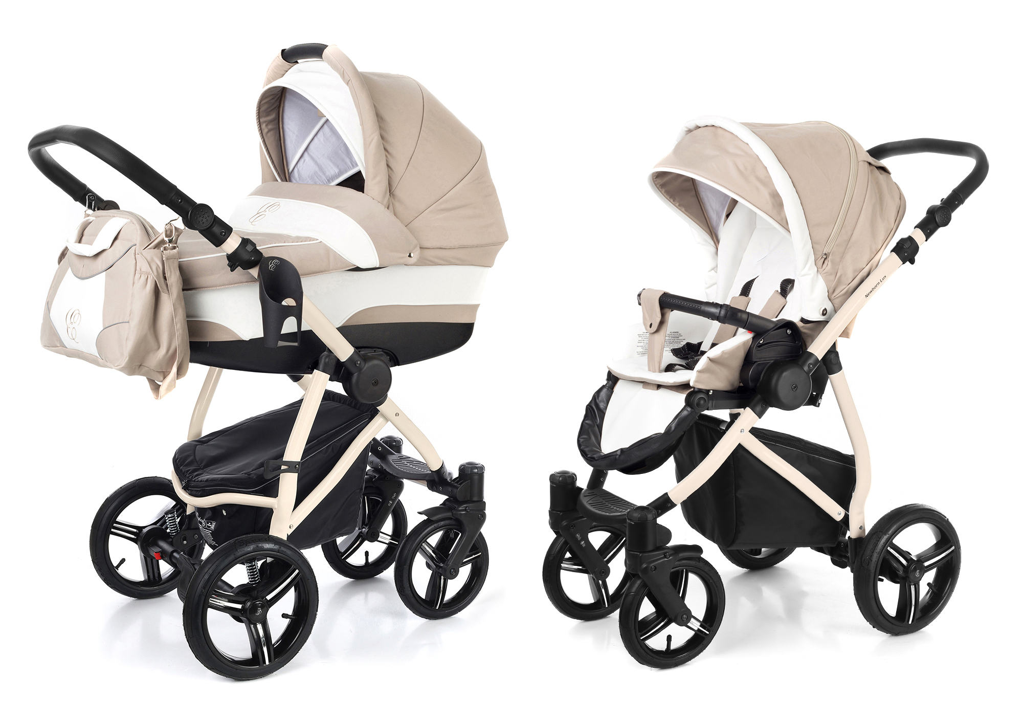 Коляска 2 в 1 Esspero Newborn Lux (шасси Beige) Khakki Lux