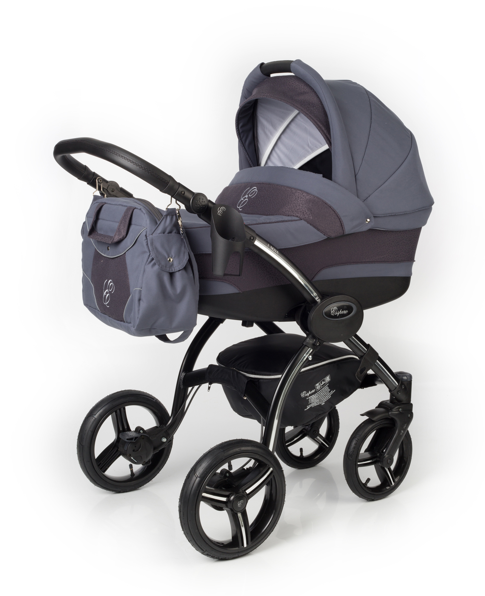 Коляска для новорожденных Esspero I-Nova (шасси Black) Dark Grey