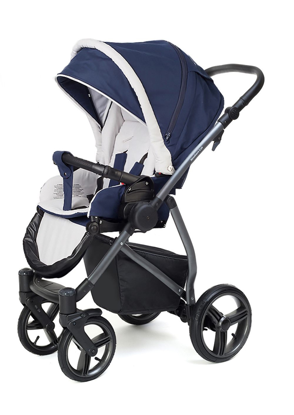 Прогулочная коляска Esspero Newborn Lux (шасси Graphite) Navy Lux