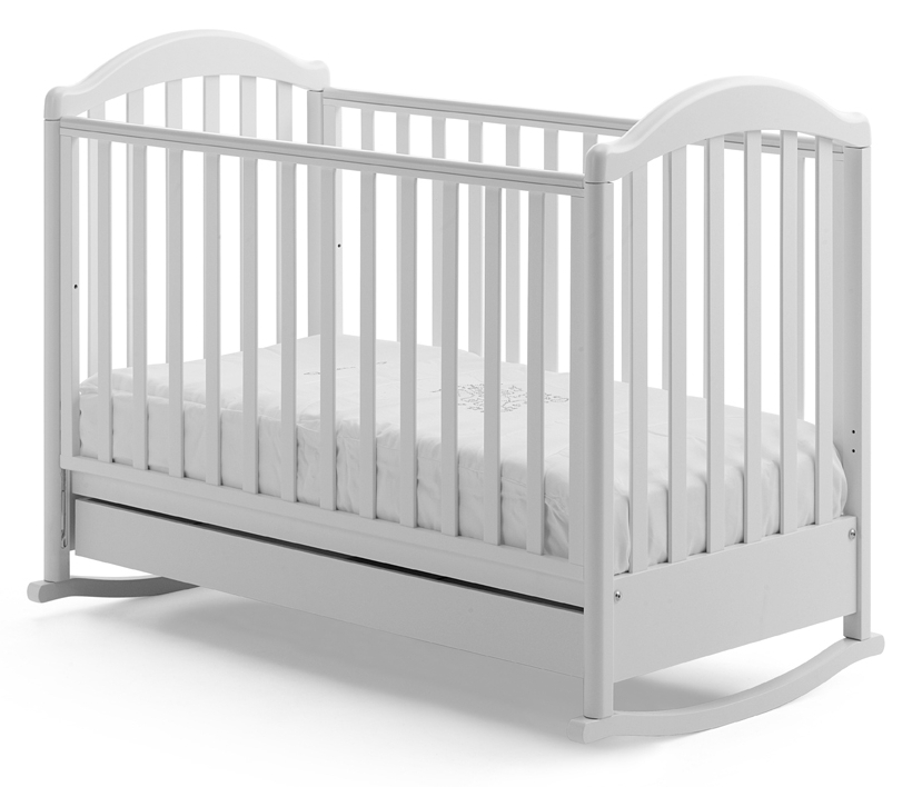 Детская кроватка-качалка Baby Italia Euro Белый (Bianco)