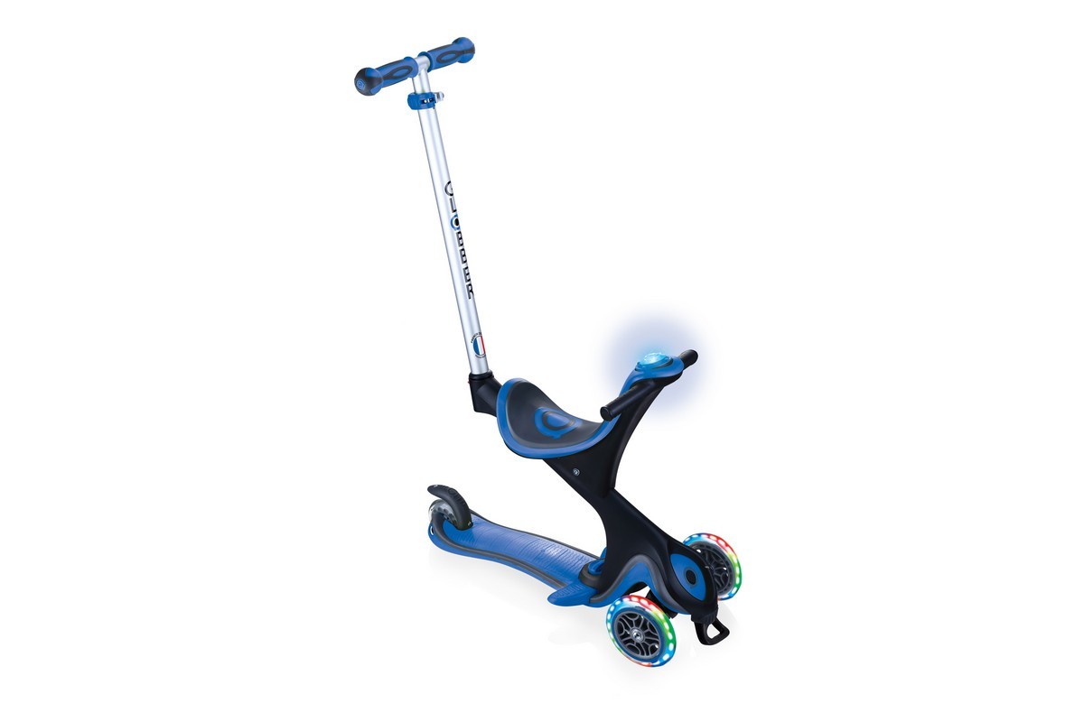 Самокат Globber Go Up Comfort Play Lights Синий