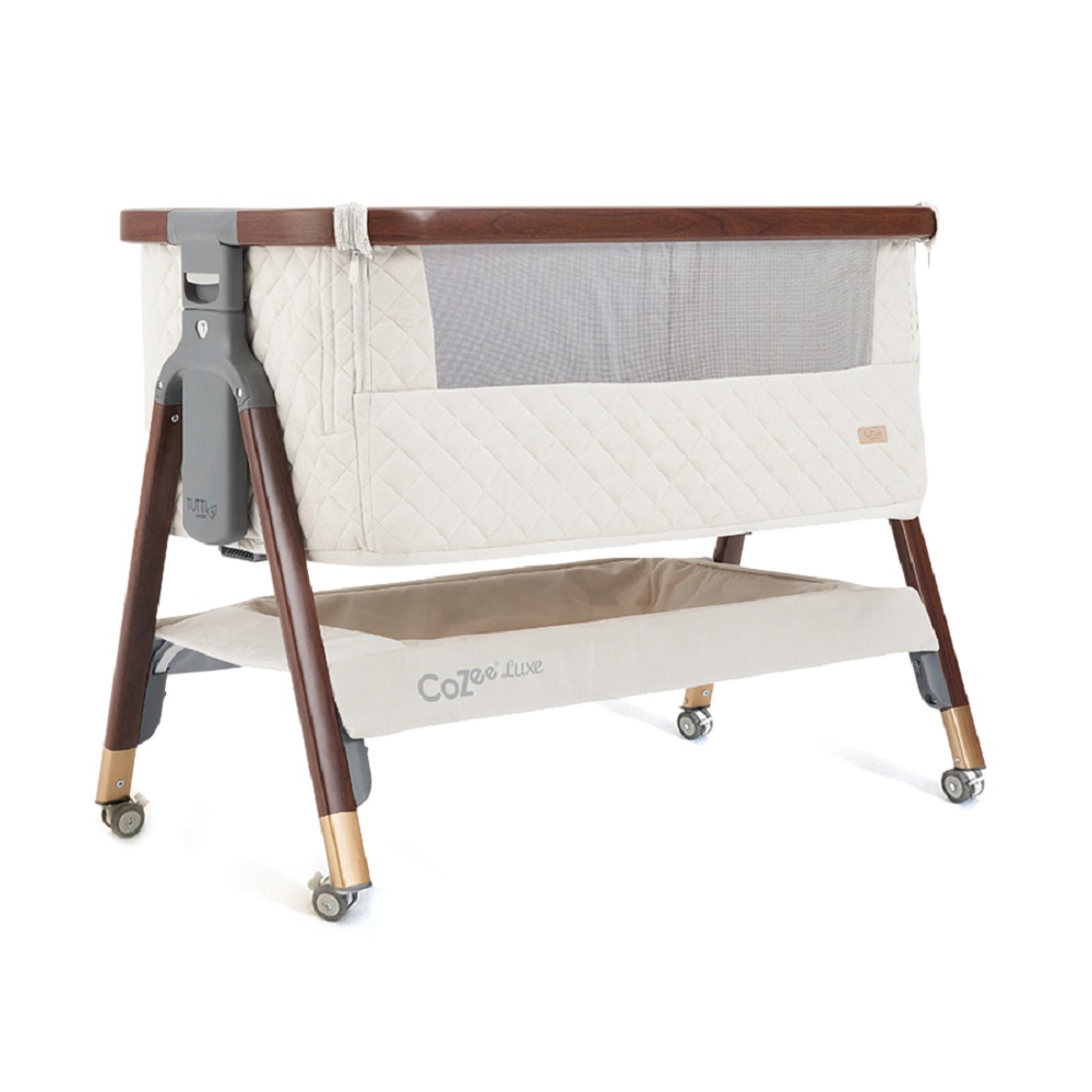 Колыбель для новорожденных приставная Tutti Bambini CoZee Luxe с колесами Walnut/Cream