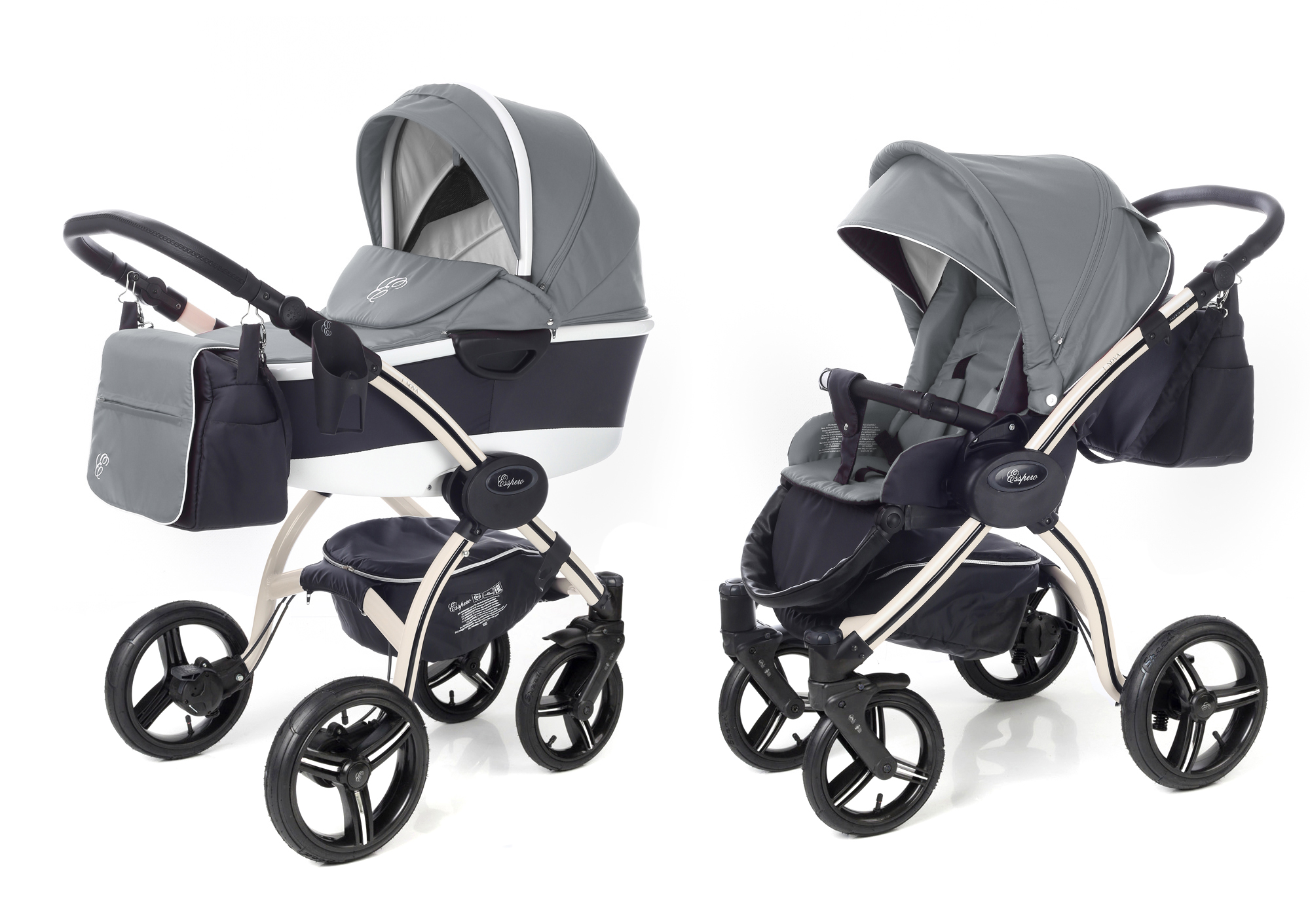 Коляска 2 в 1 Esspero I-Nova Alu (шасси Beige) Grey
