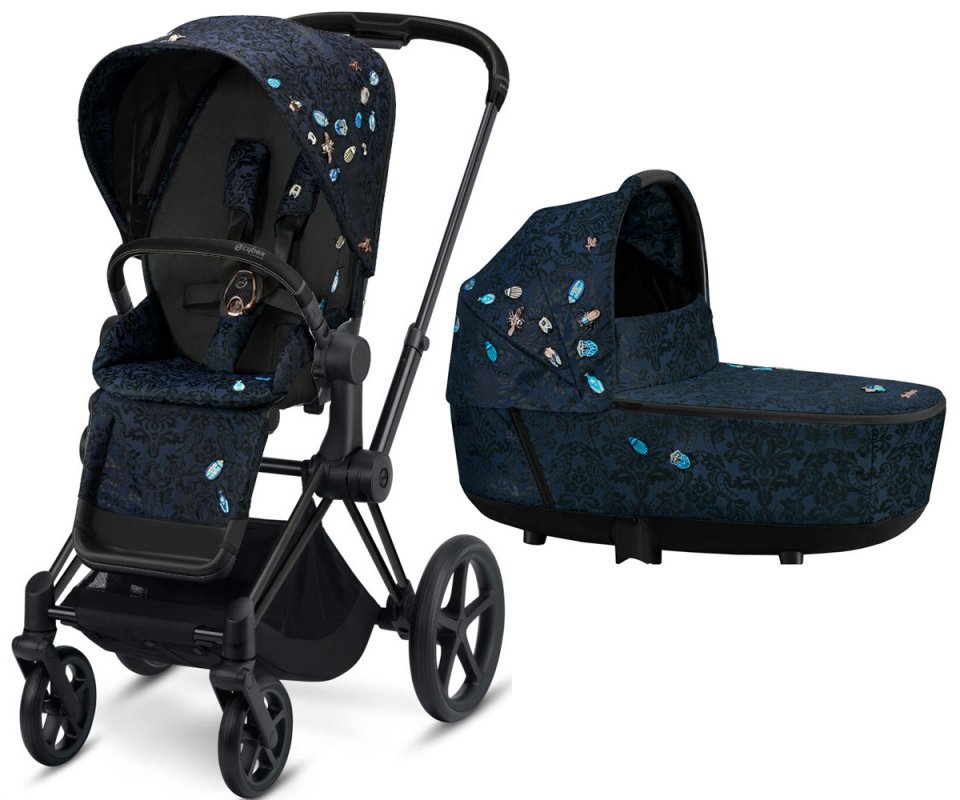 Коляска 2 в 1 Cybex Priam III Jewels of Nature Matt Black