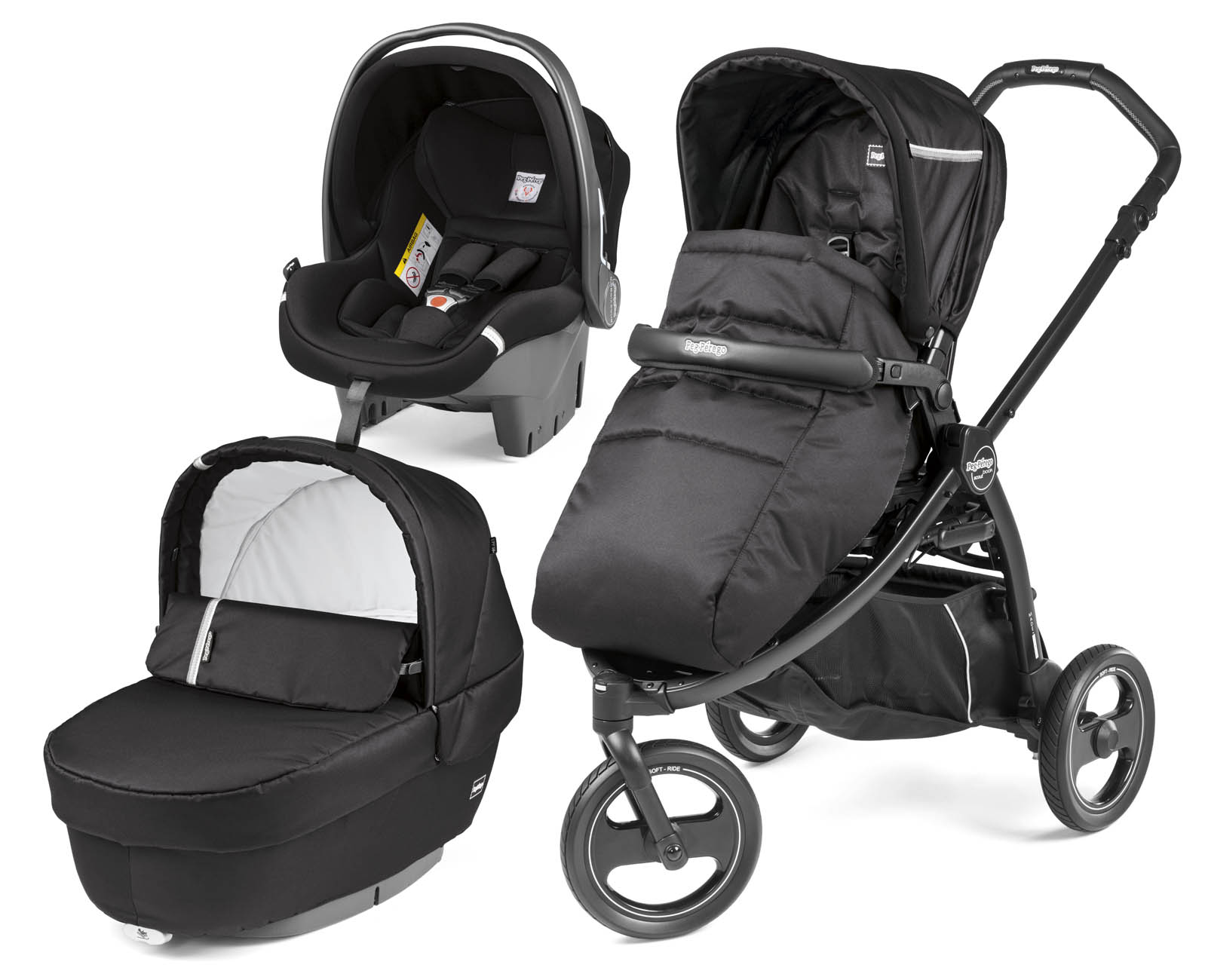 Коляска 3 в 1 Peg Perego Book Scout Elite Modular System Class Black