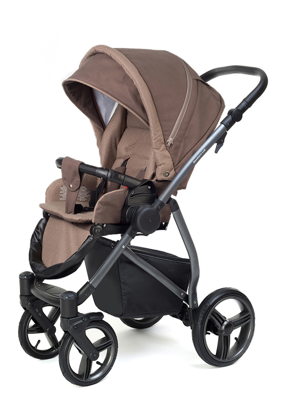 Прогулочная коляска Esspero Newborn Lux (шасси Graphite) Coffee