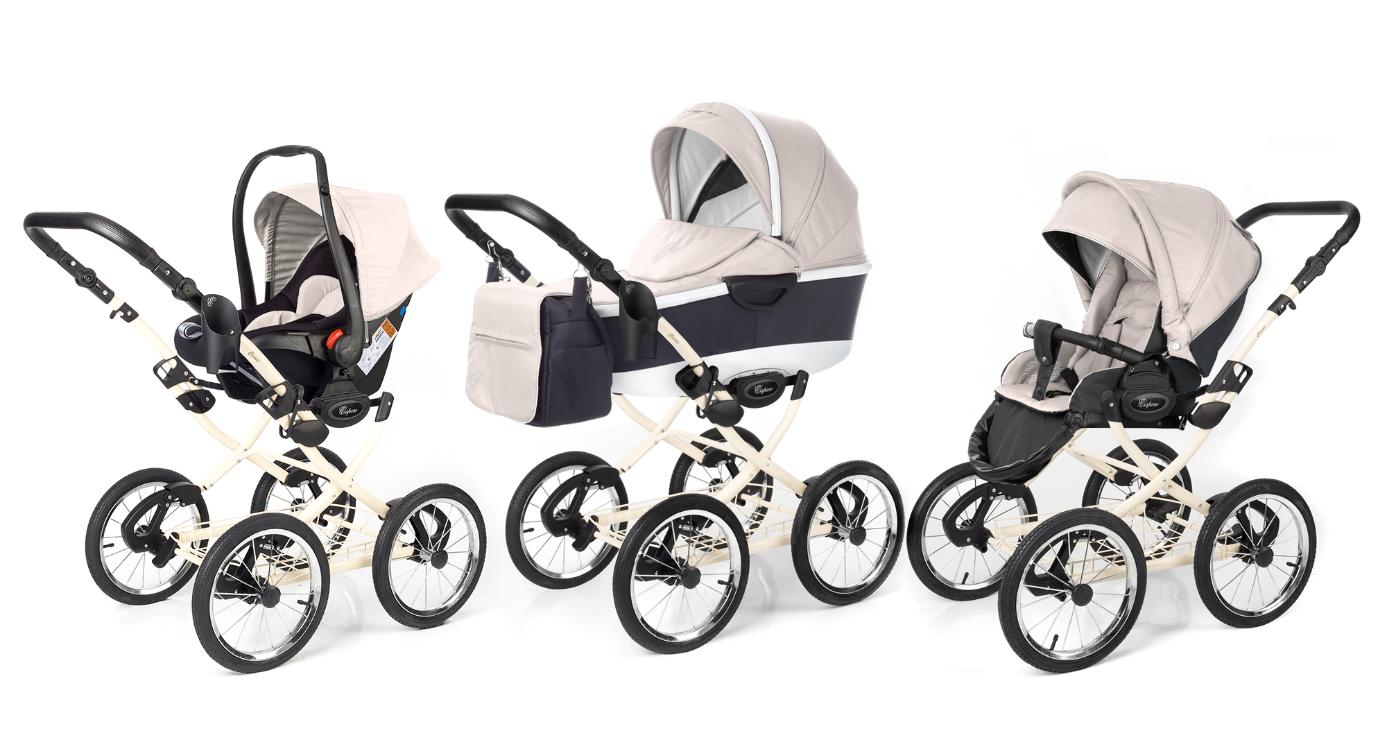 Коляска 3 в 1 Esspero Classic Alu (шасси Beige) Beige