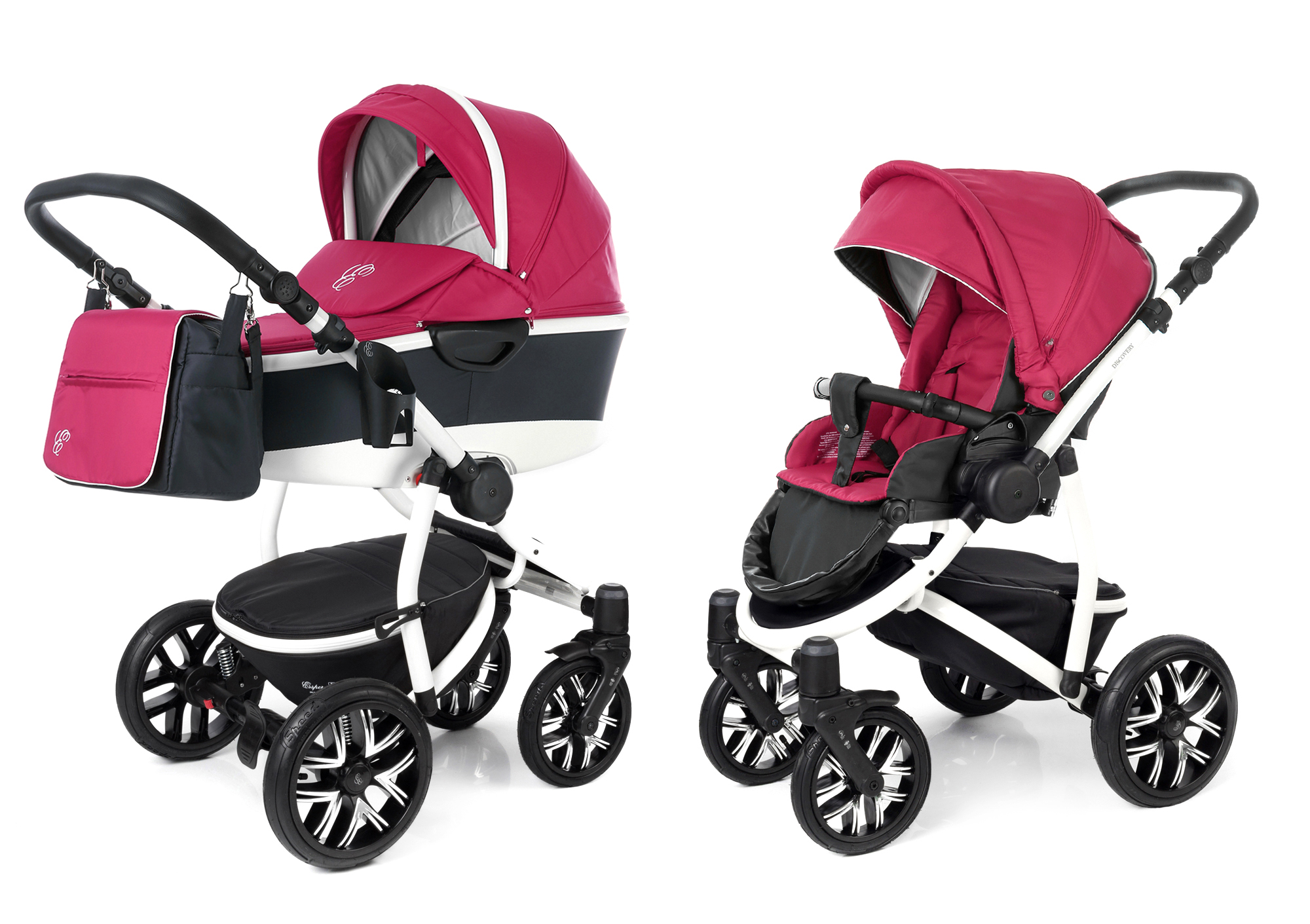 Коляска 2 в 1 Esspero Discovery Alu (шасси White) Camellia