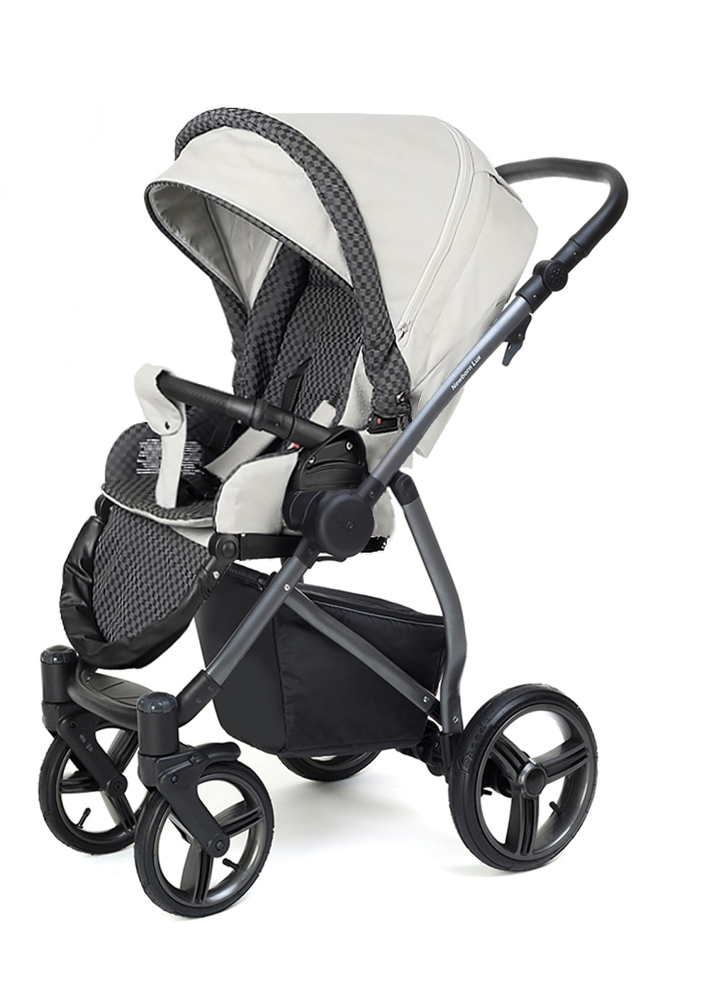 Прогулочная коляска Esspero Newborn Lux (шасси Graphite) Grey Carbon