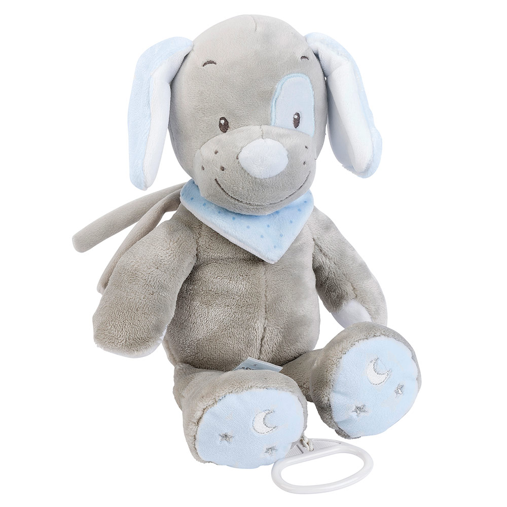 Мягкая музыкальная игрушка Nattou Soft Toy Sam Toby Собачка 604055