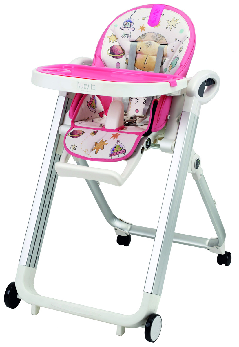 Стульчик для кормления Nuovita Futuro Bianco Cosmo Rosa