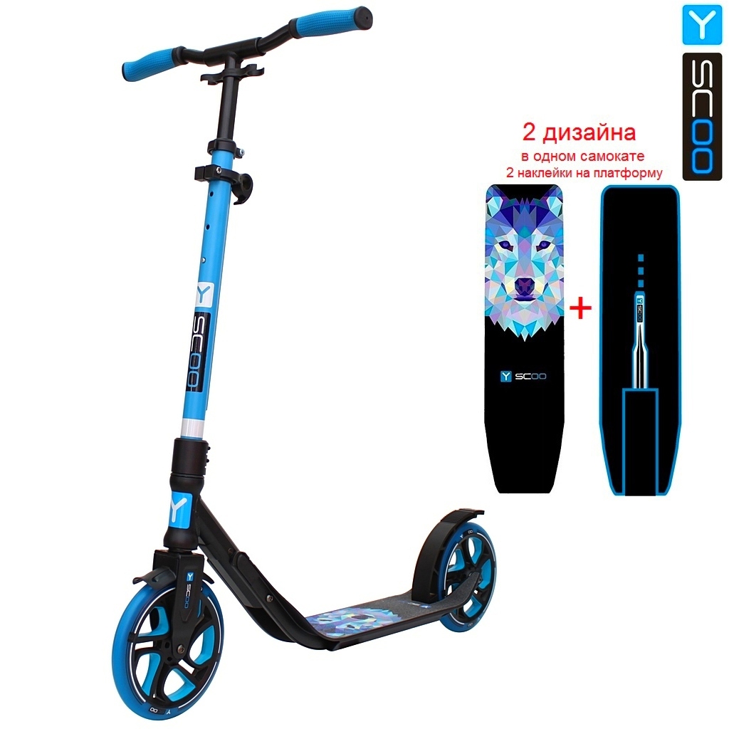 Самокат Y-SCOO RT 215 ONE&ONE blue